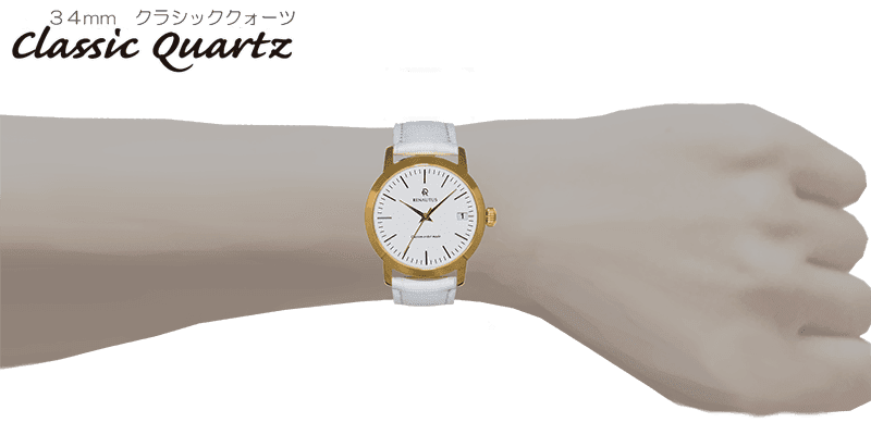 クラシッククォーツ40mm and 34mm　誕生日プレゼント腕時計