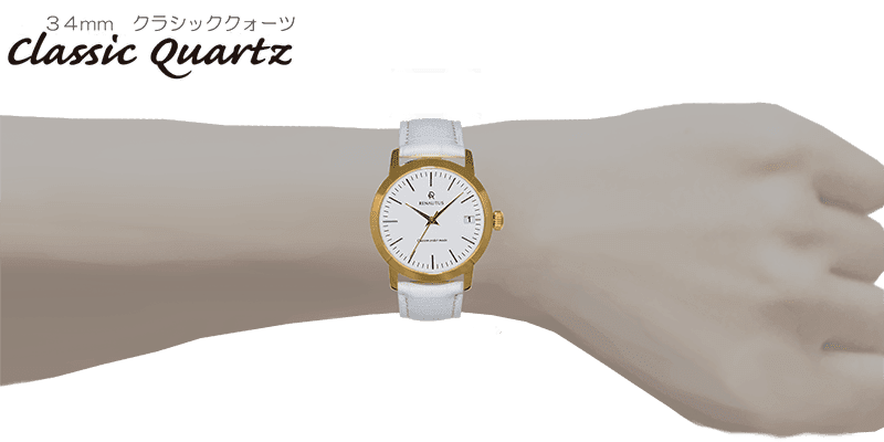 クラシッククォーツ40mm and 34mm　誕生日プレゼント腕時計